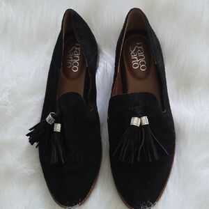 Franco Sarto Black Tassel Loafers 7M
